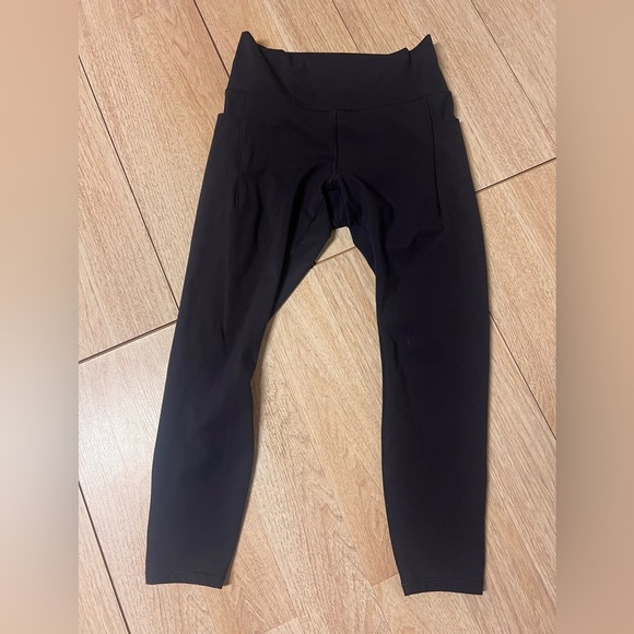 Spyder Active Black Pocket Crop Leggings 24” - Picture 2 of 6